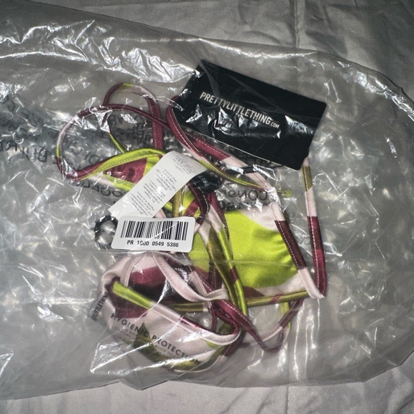 PrettyLittleThing Olive Boho Tie Side Bikini - Picture 5 of 5